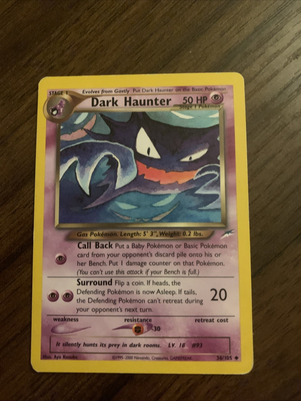 Pokémon Dark Haunter TCG Card Neo Destiny 36/105 Regular LP