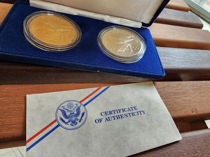 United States 1988-P Astronaut Memorial $1 Proof Silver Dollar Box COA KM#220