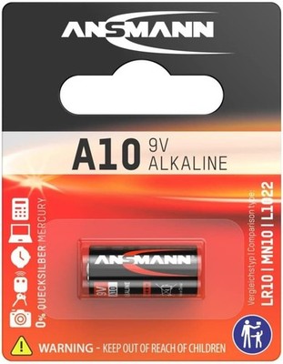 Ansmann A10 9V Alkaline Battery 10A E10A G10A GP10A L1022 WE10A