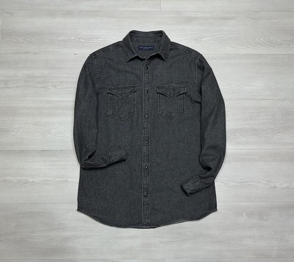 Men Jack & Jones Shirt Grey Denim 38 / M / 46