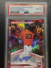 2023 Panini Elite FOTL Red Signatures 3/5 Bryce Eldridge #13 Auto PSA 8 POP 1 👀