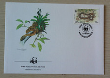 Enveloppe Premier Jour 1984 WWF Serpent le Boa de Jamaique 22/10 Kingston