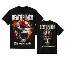 Five Finger Death Punch Tribute TShirt 20th Anniversary Tour Fan Art Reprint