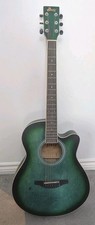 Winzz Full Size Acoustic Guitar Cutaway – Green Burst – 6 String Steel String