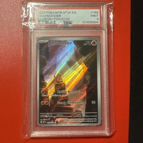 2023 Pokémon Charmander 168/165 Scarlet & Violet Illustration Rare Holo PSA 9