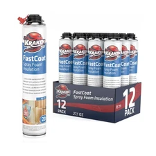 Kraken Bond Fastcoat Fire Rated Spray Foam Insulation (12x27.1 oz.) Closed Ce...