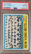 1976 Topps Baseball #531 New York Mets Team Checklist PSA 10