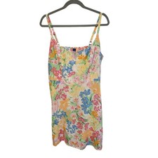 Old Navy XL NWT Wildflower Linen Blend Babydoll Cami Short Dress Beach Summer