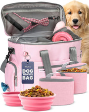The Original Doggy Bag  - Complete Dog Travel Bag for Supplies with 2 Bpa-Free T