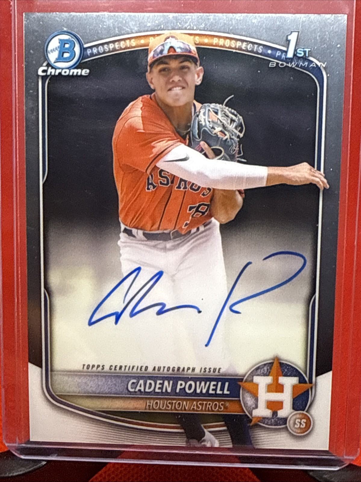 2025 Bowman Chrome Caden Powell #CPA-CPO Auto 1st Bowman Prospect Autograph