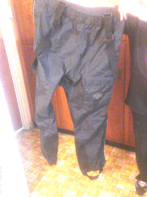 HARLEY DAVIDSON OVERALLS MENS XL BLACK BIB RAIN PANTS DETACHABLE SUSPENDERS PVC