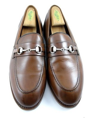 Allen Edmonds ''RANDOLPH'' Men's Leather BIT Penny Loafers 10.5 EEE Chili  (655N)