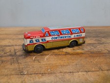60'S TIN FRICTION CONTINENTAL LINES GOLD BIRD TOUR BUS 5"