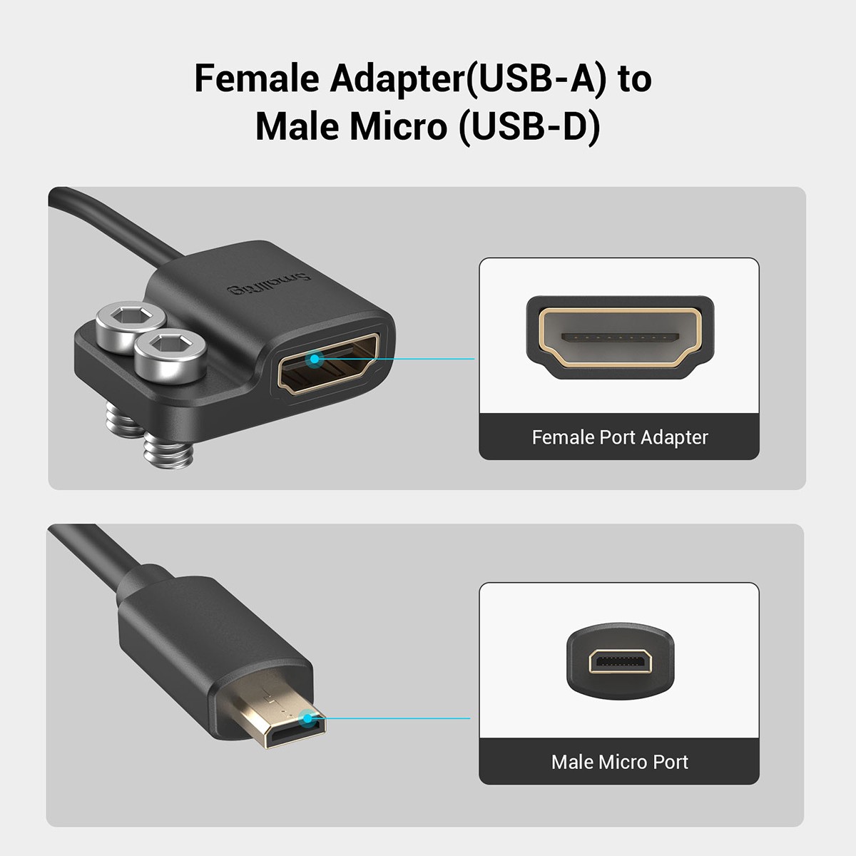 Кабель-адаптер SmallRig Ultra Slim 4K HDMI Type D к A 6890₽