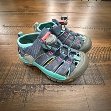 KEEN Newport Waterproof Sandals Kids Size 8 Adjustable Blue Pink girls