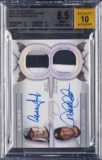 2024 TOPPS DYNASTY DUAL AU PATCHES AARON JUDGE/ DEREK 5/5 JETER BGS 8.5 AUTO 10