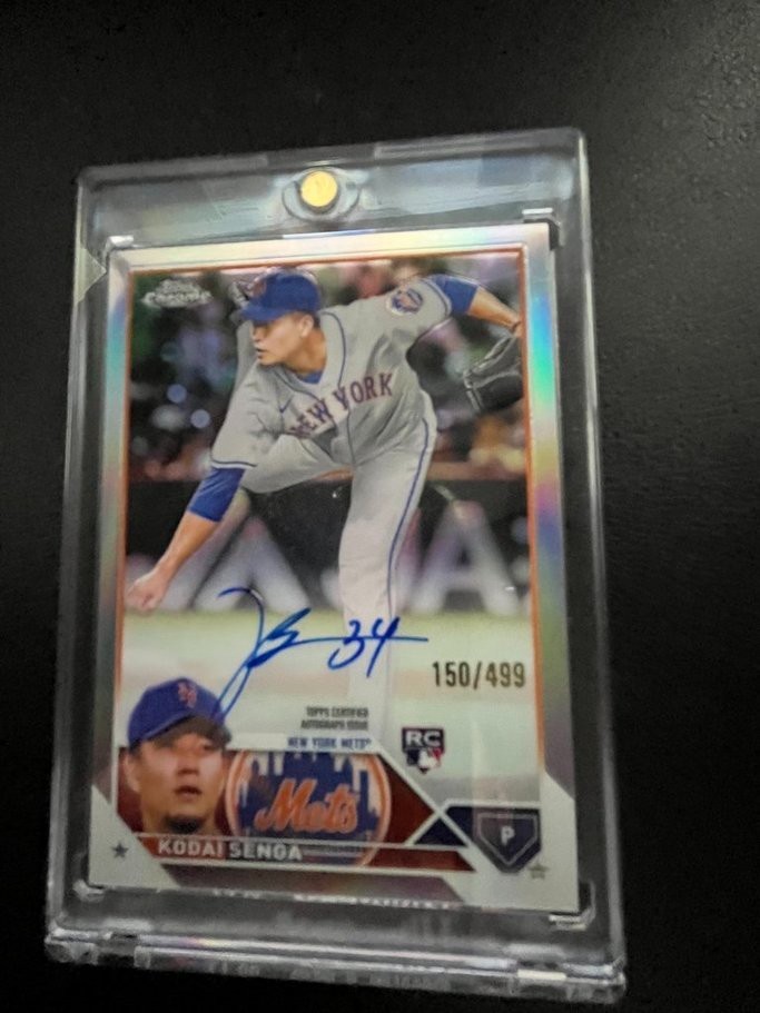 2023 Topps Chrome Kodai Senga Rookie Auto RC Refractor 150/499 New York Mets SP