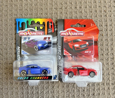 MAJORETTE Audi S5 lot x 2 Premium Cars Colour Changer Temperature & Red NEW