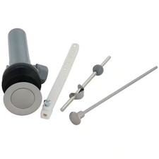 Pop-Up Bathroom Sink Drain, Brushed Nickel with Overflow