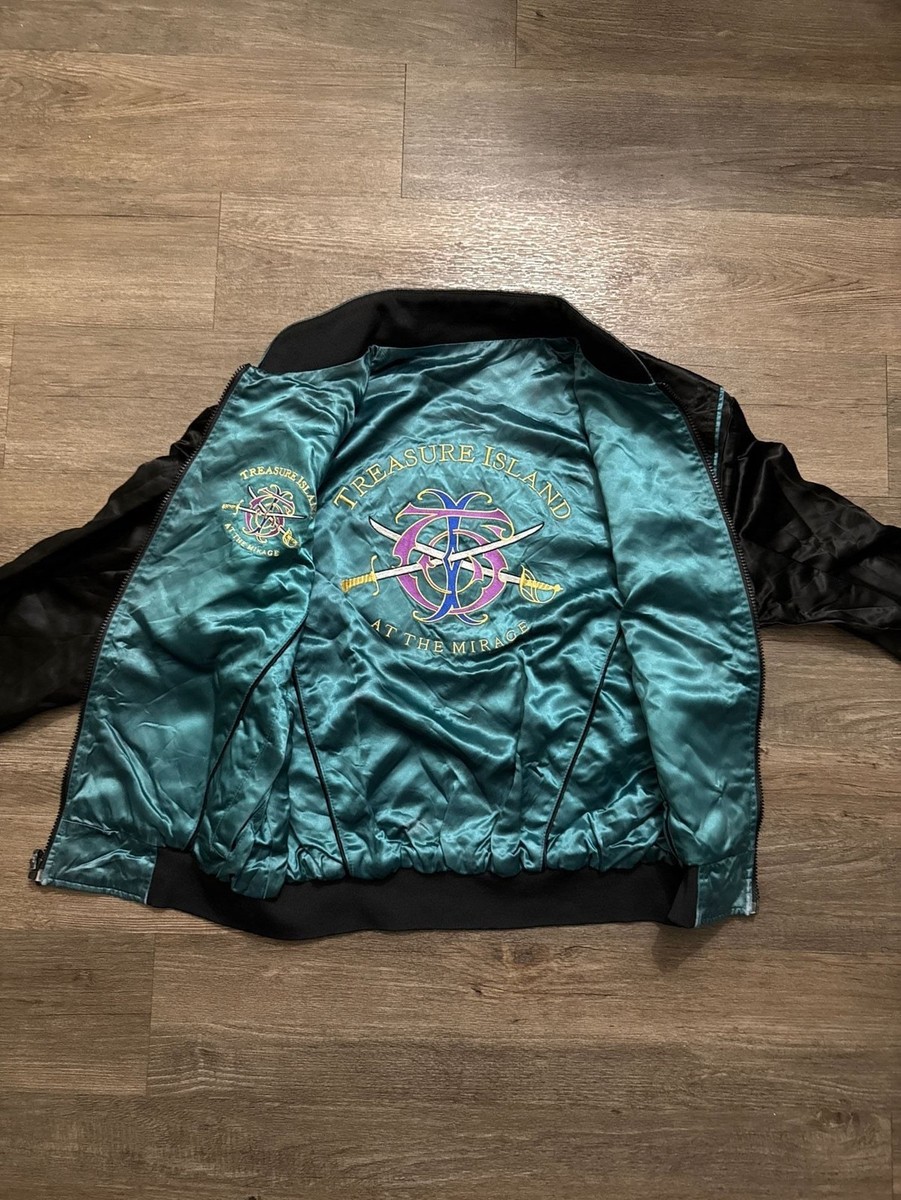 プ*︎様 90s mirage リバーシブルジャケット　XL Vintage 90s The Mirage Treasure Island Reversible Satin Bomber