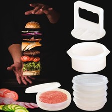 Hamburger Press, Patty Maker and Freezer Containers All in One Convenience - 10