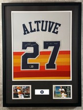Jose Altuve Signed Jersey INSCRIBED Framed W/ Beckett BAS COA Houston Astros