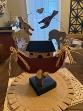 Vintage Wooden Noahs Ark Decor