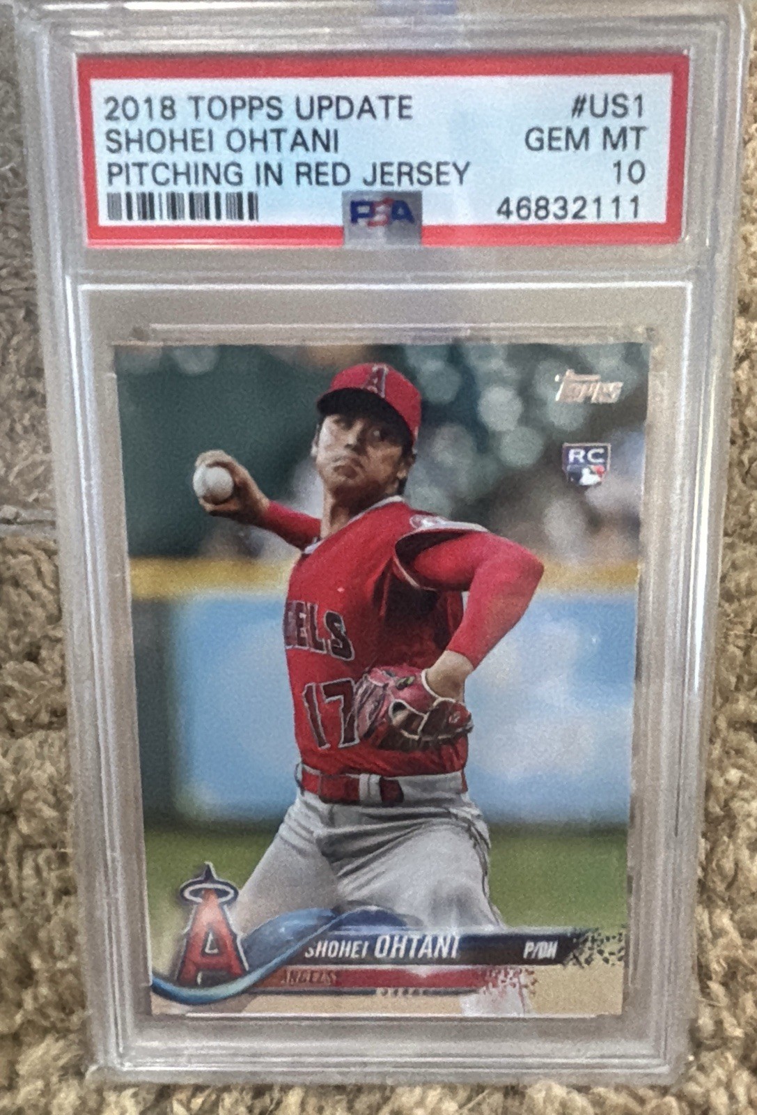 2018 Shohei Ohtani Topps Update. PSA Gem Mint 10
