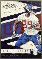 2016 Panini Absolute Rookie /499 JERELL ADAMS #163 New York Giants RC