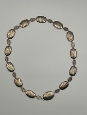 Vintage Native American Sterling Silver Concho Belt 27