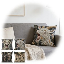 Goat Shaped Pillow Case Unique Home Decor for Bedroom Living Room Cute Decorativ