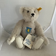 12" Steiff - 1906 Replica "The Giengen Teddy Bear" light gray 0167/32, MINT