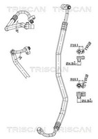 Hochdruck-/Niederdruckleitung Klimaanlage Triscan 9010 11020 FüR Mini R56 R55