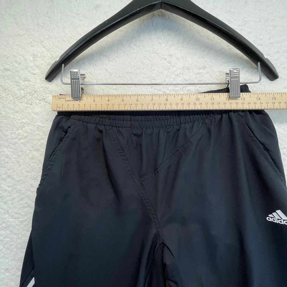 Adidas Clima365 Women’s S Track Pants Black 3-Stripe Ruched Leg VTG Y2K 2000s - Image 4 of 4