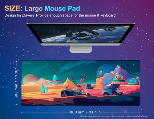Excovip XXL Gaming-Mauspad für PC und Laptop erweiterte Mausmatte zum Schutz ... - Afbeelding 8 van 9