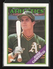 1988 Topps #370 Jose Canseco Oakland Athletics Near Mint or Better