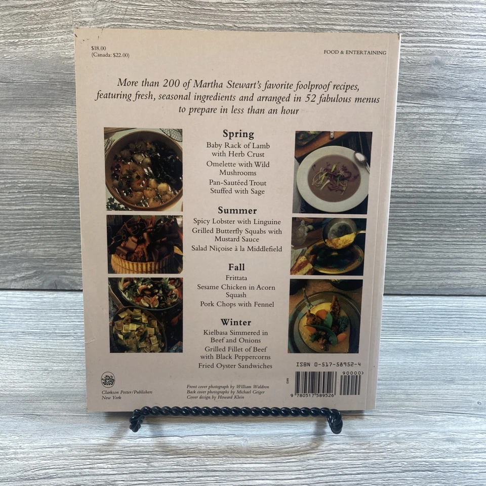 Vintage 1983 Martha Stewart's Quick Cook 200 Easy & Elegant Recipes Collectible - Image 2 of 2