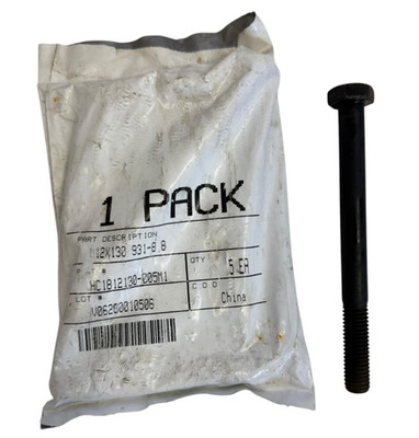 M12 x 130 Hex Head Bolts Grade 8.8 DIN 931 Partial Thread 5 Pack Metric