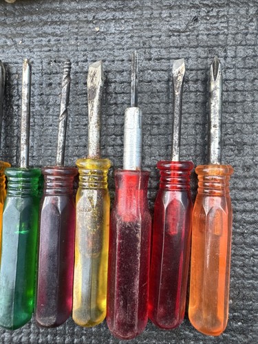 Xcelite Screwdriver Mini Set Drive Handle Black USA Phillips Flat 9pc - Picture 3 of 8