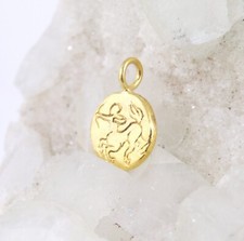 Sagittarius Gold Zodiac Necklace, Celestial Horoscope - DOUBLE SIDED