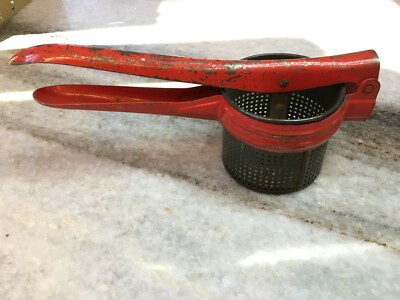 Antique, Heavy-Duty, Heavy-Gauge-Steel Ricer/Potato Masher