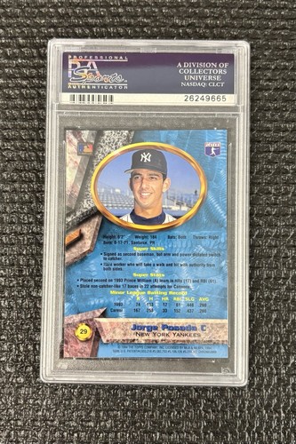 1994 BOWMAN'S BEST BLUE #29 JORGE POSADA ROOKIE NY YANKEES PSA 9 MINT - Picture 2 of 2