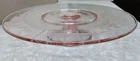 VINTAGE LANCASTER PINK DEPRESSION GLASS JUBILEE PEDISTAL CAKE PLATE 11"D RARE