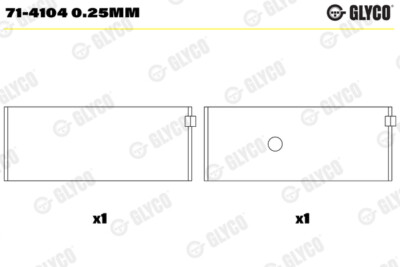 GLYCO Big End Bearings 71-4104 0.25mm