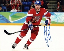 MAREK ZIDLICKY SIGNED 8X10 PHOTO CZECH REPUBLIC HOCKEY WILD PREDATORS DEVILS COA