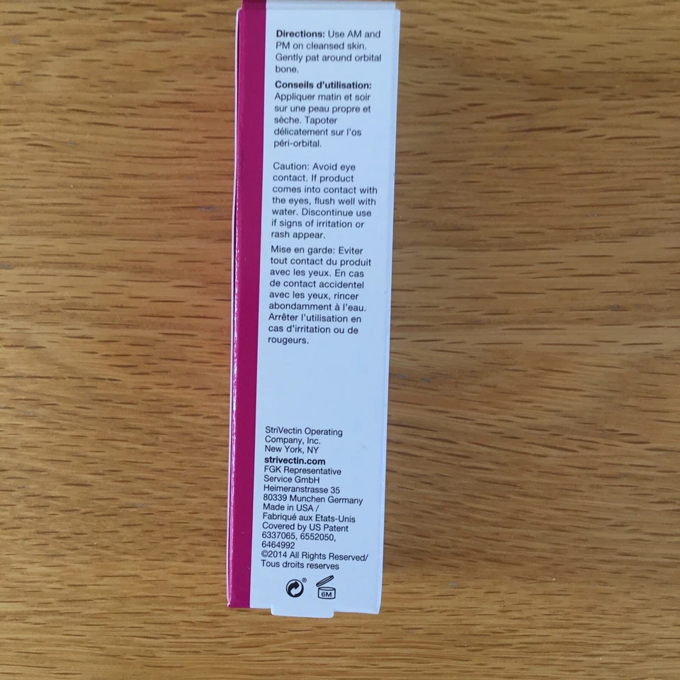 StriVectin Intensive Wrinkle Filler Eye Cream 7ml BNIB - Image 2 of 2