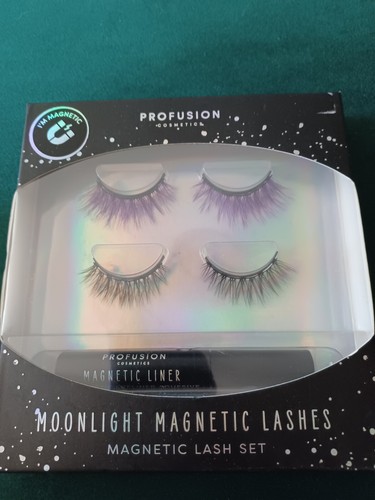 Profusion Moonlight Magnetic Lashes With Liner, Purple & Black. Halloween