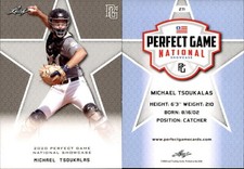 MICHAEL TSOUKALAS 2020 LEAF PERFECT GAME NATIONAL SHOWCASE ROOKIE CARD #271