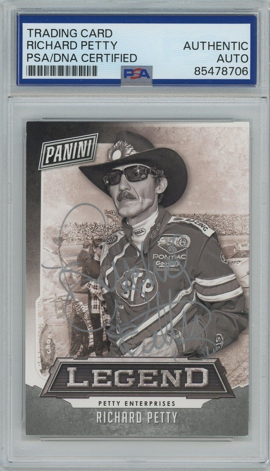 Richard Petty 2016 Panini Legend Auto Racing PSA/DNA Signed Auto Autographed
