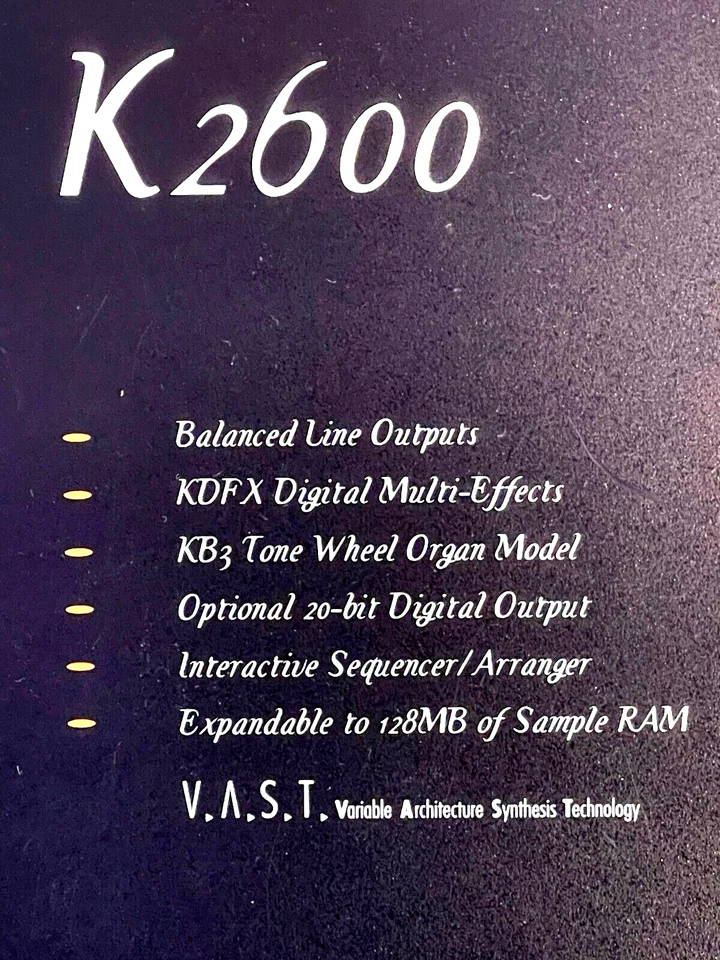 Kurzweil K2600 Synth (V4.11) mit 76 Tasten inkl. Sample-Option und 128MB RAM - Bild 2 von 4